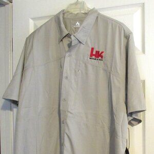 NWT PNUMA HECKLER & KOCH Tan Short Sleeve Shooting Shirt Size 3XL